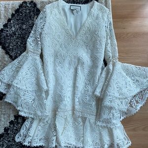 ALEXIS white lace dress